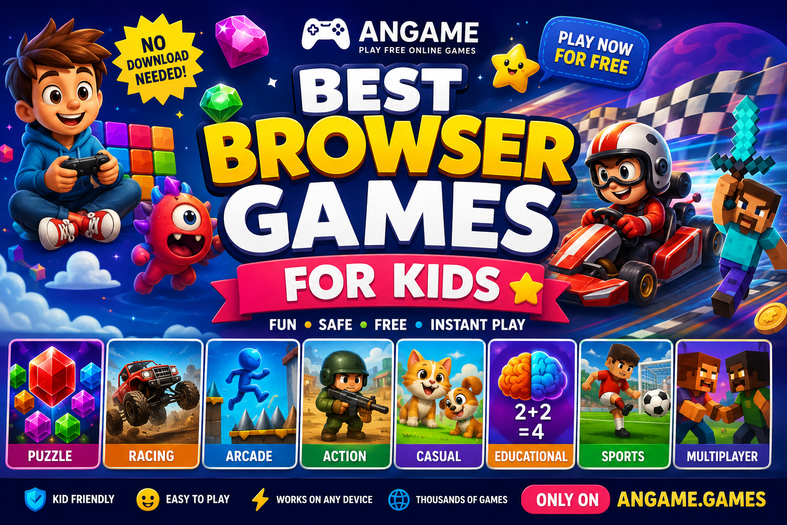 🎮 Best Browser Games for Kids to Play Online in 2026 🌟